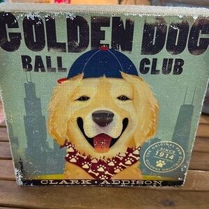 The artist that makes these 10x10 stand/hang original dog art charges $73 each!